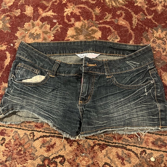 Candie's Pants - Candie’s Dark Blue Denim Cutoff Shorts Size 9